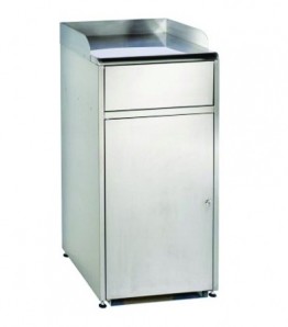 MEC Contenitore con sportello basculante inox satinato